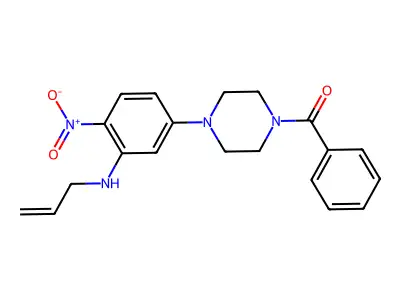 [4-[4-Nitro-3-(prop-2-enylamino)phenyl]piperazin-1-yl]-phenylmethanone structure
