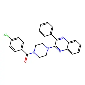 (4-Chlorophenyl)-[4-(3-phenylquinoxalin-2-yl)piperazin-1-yl]methanone structure