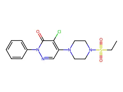 4-Chloro-5-(4-ethylsulfonylpiperazin-1-yl)-2-phenylpyridazin-3-one structure