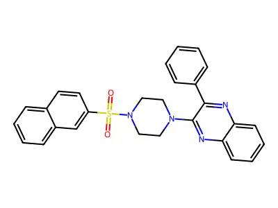 2-[4-(Naphthalen-2-ylsulfonyl)piperazin-1-yl]-3-phenylquinoxaline structure