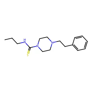 4-(2-phenylethyl)-N-propylpiperazine-1-carbothioamide structure