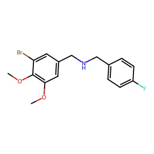 N-(3-bromo-4,5-dimethoxybenzyl)-N-(4-fluorobenzyl)amine structure