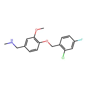 N-{4-[(2-chloro-4-fluorobenzyl)oxy]-3-methoxybenzyl}-N-methylamine structure