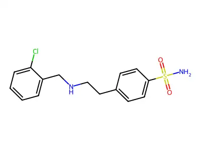 4-{2-[(2-Chlorobenzyl)amino]ethyl}benzenesulfonamide structure