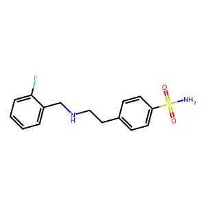 4-{2-[(2-Fluorobenzyl)amino]ethyl}benzenesulfonamide structure