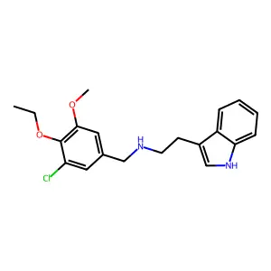 N-(3-chloro-4-ethoxy-5-methoxybenzyl)-2-(1H-indol-3-yl)ethanamine structure