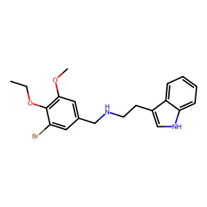 N-(3-bromo-4-ethoxy-5-methoxybenzyl)-2-(1H-indol-3-yl)ethanamine structure
