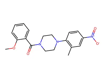 (2-Methoxyphenyl)-[4-(2-methyl-4-nitrophenyl)piperazin-1-yl]methanone structure