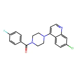 [4-(7-Chloroquinolin-4-yl)piperazin-1-yl](4-fluorophenyl)methanone structure