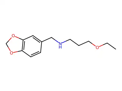Benzo[1,3]dioxol-5-ylmethyl-(3-ethoxy-propyl)-amine structure