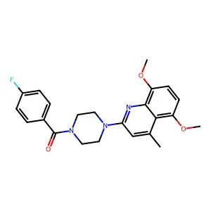2-[4-(4-Fluorobenzoyl)-1-piperazinyl]-5,8-dimethoxy-4-methylquinoline structure