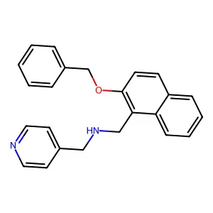 N-{[2-(benzyloxy)-1-naphthyl]methyl}-N-(4-pyridinylmethyl)amine structure