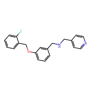 N-[[3-[(2-fluorophenyl)methoxy]phenyl]methyl]-1-pyridin-4-ylmethanamine structure