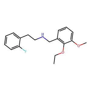 N-(2-ethoxy-3-methoxybenzyl)-N-[2-(2-fluorophenyl)ethyl]amine structure