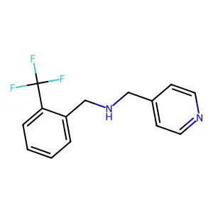 (Pyridin-4-ylmethyl)(2-trifluoromethylbenzyl)amine structure
