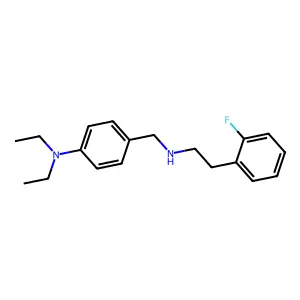 N,N-diethyl-4-[[2-(2-fluorophenyl)ethylamino]methyl]aniline structure