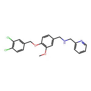 N-{4-[(3,4-dichlorobenzyl)oxy]-3-methoxybenzyl}-N-(2-pyridinylmethyl)amine structure