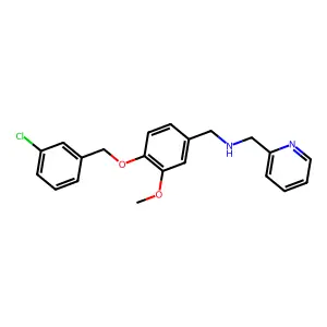 [4-(3-Chloro-benzyloxy)-3-methoxy-benzyl]-pyridin-2-ylmethyl-amine structure