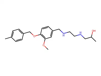 1-{[2-({3-Methoxy-4-[(4-methylbenzyl)oxy]benzyl}amino)ethyl]amino}propan-2-ol structure