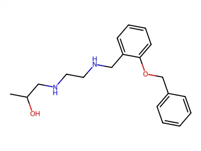1-[2-[(2-Phenylmethoxyphenyl)methylamino]ethylamino]propan-2-ol structure