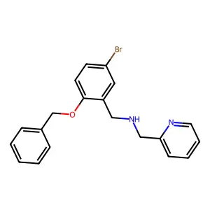N-[2-(benzyloxy)-5-bromobenzyl]-N-(2-pyridinylmethyl)amine structure
