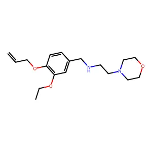 N-[4-(allyloxy)-3-ethoxybenzyl]-N-[2-(4-morpholinyl)ethyl]amine structure