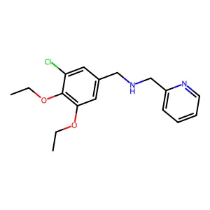 N-(3-chloro-4,5-diethoxybenzyl)-N-(2-pyridinylmethyl)amine structure