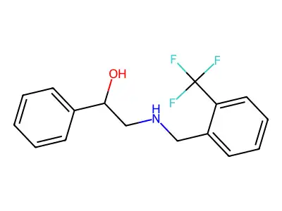 1-Phenyl-2-{[2-(trifluoromethyl)benzyl]amino}ethanol structure