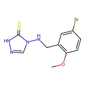 4-[(5-bromo-2-methoxybenzyl)amino]-4H-1,2,4-triazole-3-thiol structure