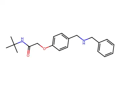 2-{4-[(benzylamino)methyl]phenoxy}-N-(tert-butyl)acetamide structure