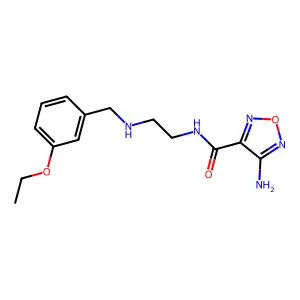 4-amino-N-{2-[(3-ethoxybenzyl)amino]ethyl}-1,2,5-oxadiazole-3-carboxamide structure