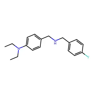 N-[4-(diethylamino)benzyl]-N-(4-fluorobenzyl)amine structure