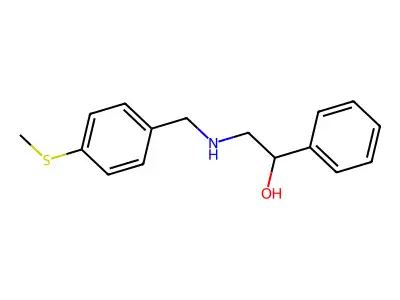 2-{[4-(Methylsulfanyl)benzyl]amino}-1-phenylethanol structure