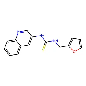 1-(Furan-2-ylmethyl)-3-quinolin-3-ylthiourea structure