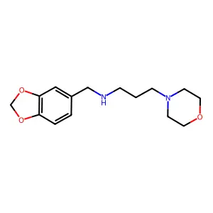 Benzo[1,3]dioxol-5-ylmethyl-(3-morpholin-4-yl-propyl)-amine structure