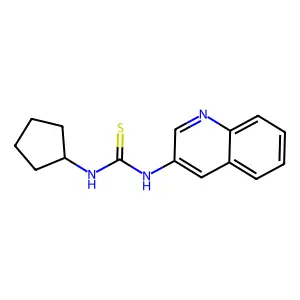 1-Cyclopentyl-3-quinolin-3-ylthiourea structure