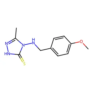 4-[(4-methoxybenzyl)amino]-5-methyl-4H-1,2,4-triazole-3-thiol structure
