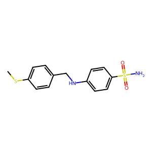 4-{[4-(Methylsulfanyl)benzyl]amino}benzenesulfonamide structure