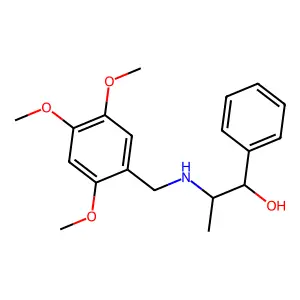1-Phenyl-2-[(2,4,5-trimethoxyphenyl)methylamino]propan-1-ol structure
