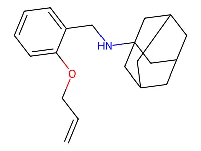 N-[(2-prop-2-enoxyphenyl)methyl]adamantan-1-amine structure