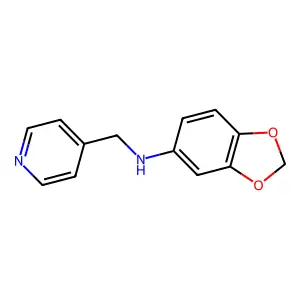 Benzo[1,3]dioxol-5-yl-pyridin-4-ylmethyl-amine structure