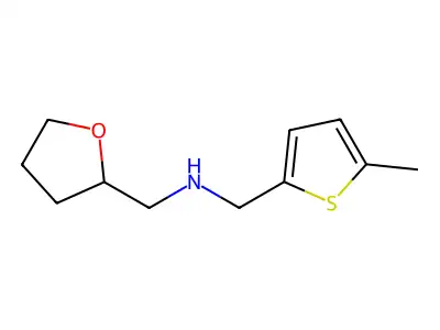(5-Methyl-thiophen-2-ylmethyl)-(tetrahydro-furan-2-ylmethyl)-amine structure
