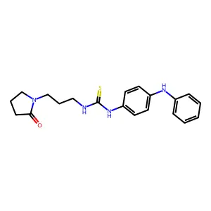 N-(4-anilinophenyl)-N'-[3-(2-oxo-1-pyrrolidinyl)propyl]thiourea structure