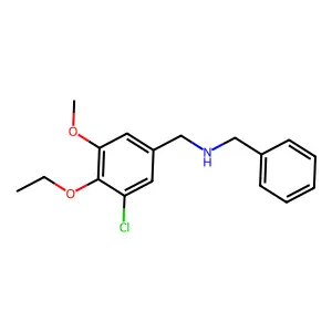 N-benzyl-N-(3-chloro-4-ethoxy-5-methoxybenzyl)amine structure