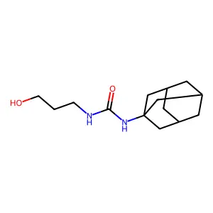 N-1-adamantyl-N'-(3-hydroxypropyl)urea structure