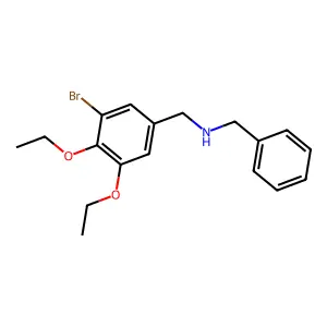 N-benzyl-N-(3-bromo-4,5-diethoxybenzyl)amine structure