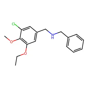N-benzyl-1-(3-chloro-5-ethoxy-4-methoxyphenyl)methanamine structure