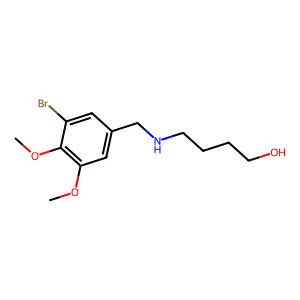 4-[(3-Bromo-4,5-dimethoxybenzyl)amino]-1-butanol structure