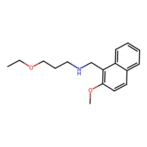3-ethoxy-N-[(2-methoxynaphthalen-1-yl)methyl]propan-1-amine structure