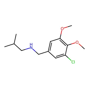 N-(3-chloro-4,5-dimethoxybenzyl)-2-methylpropan-1-amine structure